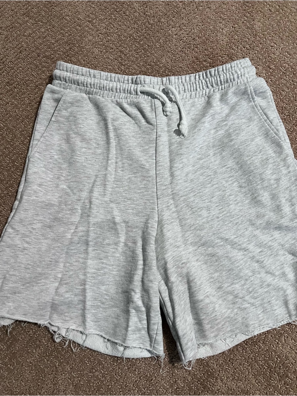 H&M relaxed Light Gray Athletic/Lounge Drawstring Shorts